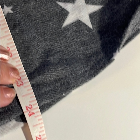 Gray and White Star V-Neck Long Sleeve Sweatshirt - Picture 8 of 8